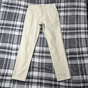 Marcus Pierce Birch Pants Mens 31x32 Beige Travel Slim Fit Chino Flex 5 Pocket